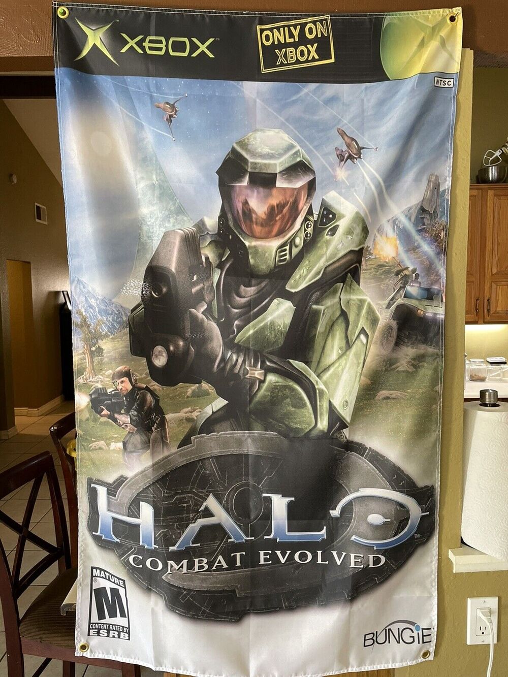 Halo Combat Evolved 5ft Flag Microsoft XBOX 2004 Poster Bungie Master Chief